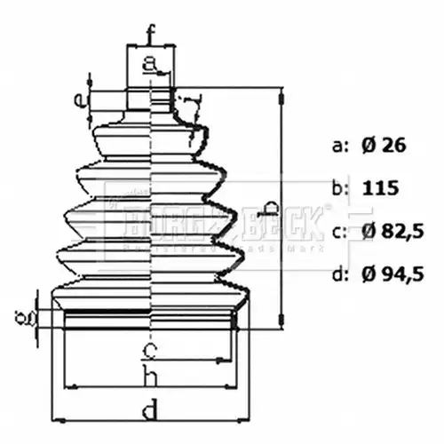 комплект маншон, полуоска BORG & BECK BCB6435