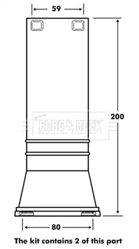 прахозащитен комплект, амортисьор BORG & BECK BPK7099