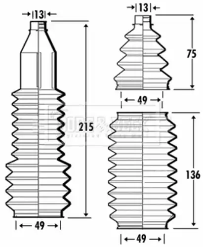 комплект маншон, кормилно управление BORG & BECK BSG3367