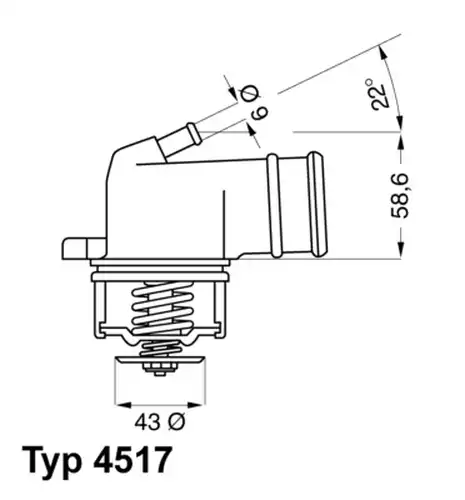 термостат, охладителна течност BorgWarner (Wahler) 4517.87D