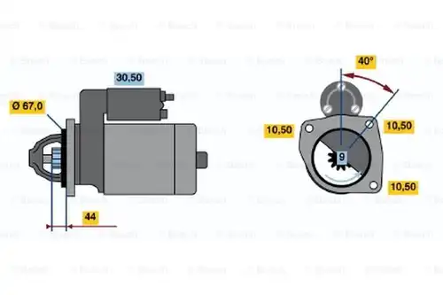 стартер BOSCH 0 001 106 016