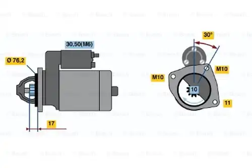 стартер BOSCH 0 001 107 016