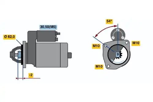 стартер BOSCH 0 001 107 063