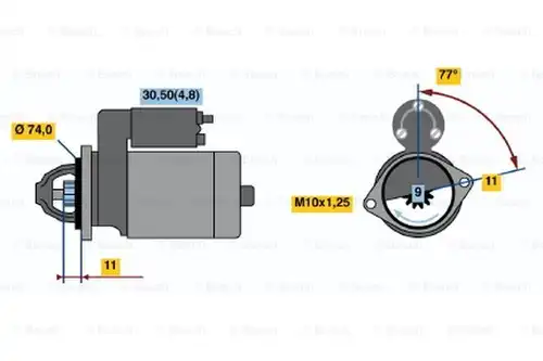 стартер BOSCH 0 001 107 075