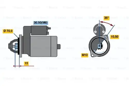 стартер BOSCH 0 001 107 092