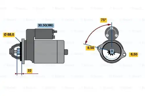 стартер BOSCH 0 001 107 401