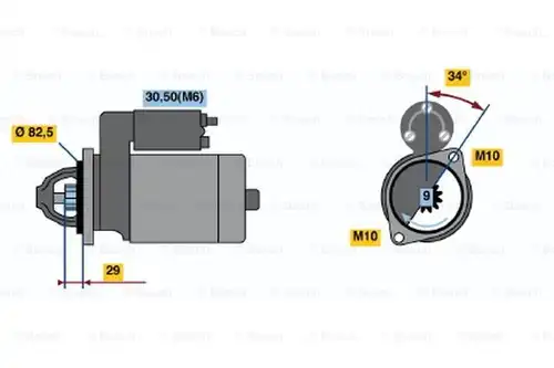 стартер BOSCH 0 001 107 403