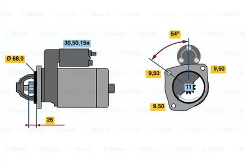 стартер BOSCH 0 001 108 025