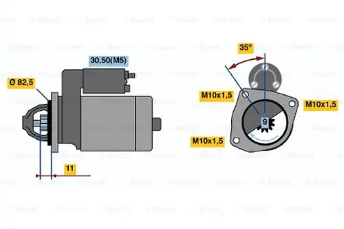 стартер BOSCH 0 001 108 070