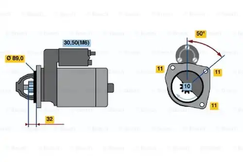 стартер BOSCH 0 001 108 111