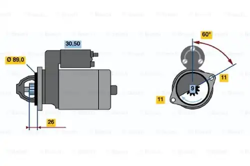 стартер BOSCH 0 001 108 131