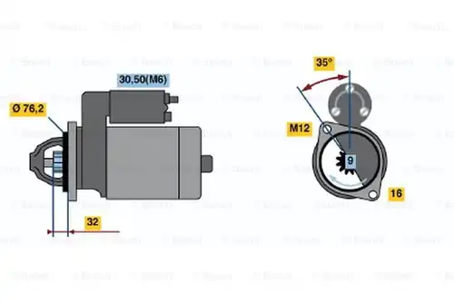 стартер BOSCH 0 001 108 200