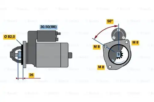 стартер BOSCH 0 001 109 018