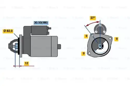 стартер BOSCH 0 001 109 268