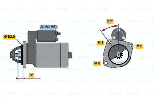 стартер BOSCH 0 001 109 334