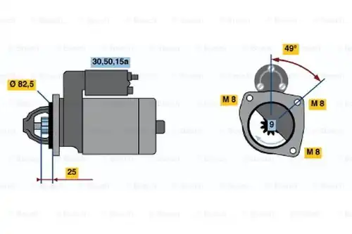 стартер BOSCH 0 001 110 027