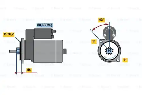 стартер BOSCH 0 001 110 073