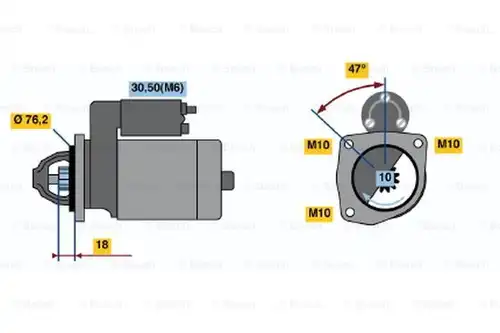 стартер BOSCH 0 001 110 104