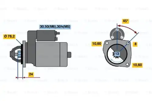 стартер BOSCH 0 001 110 110