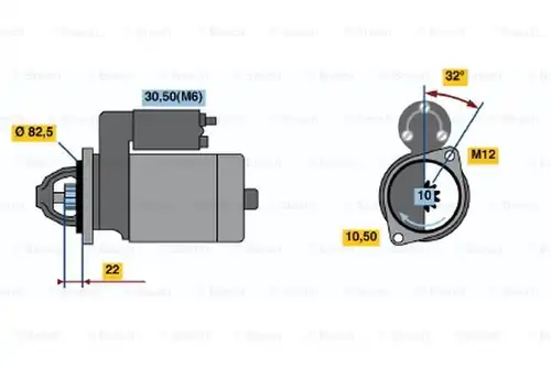 стартер BOSCH 0 001 110 115