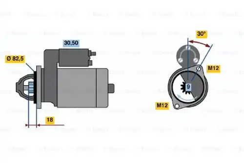 стартер BOSCH 0 001 110 122