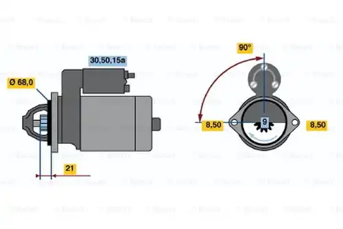 стартер BOSCH 0 001 112 008