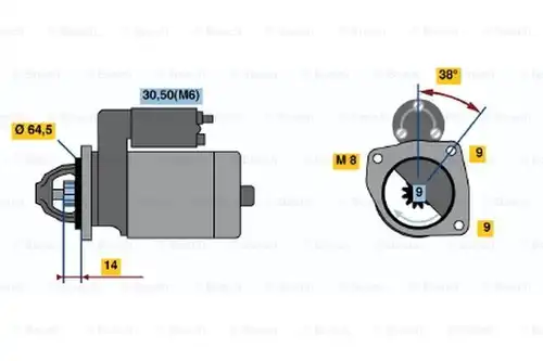 стартер BOSCH 0 001 113 006