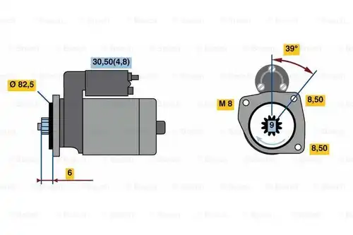 стартер BOSCH 0 001 121 034