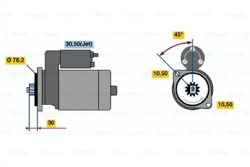 стартер BOSCH 0 001 124 013