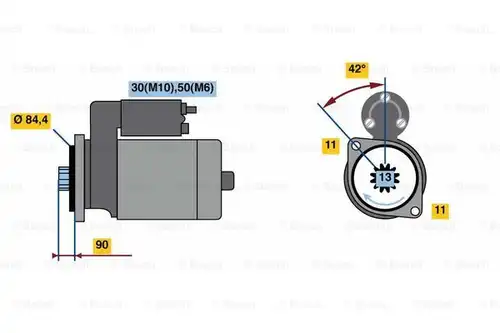 стартер BOSCH 0 001 260 002