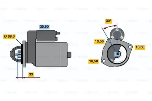 стартер BOSCH 0 001 362 100