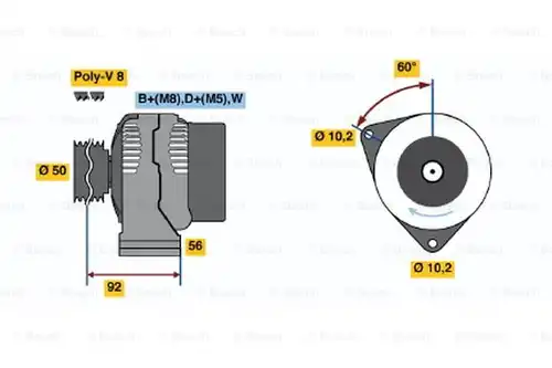 генератор BOSCH 0 120 465 004