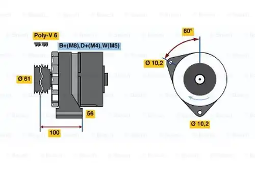 генератор BOSCH 0 120 469 853