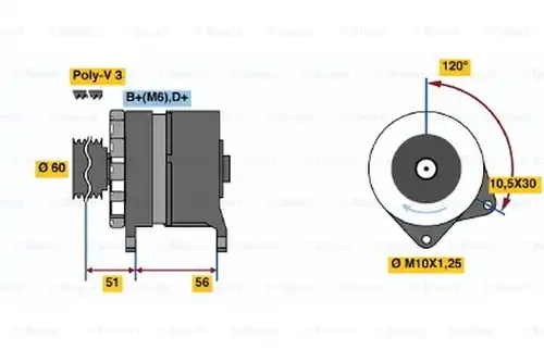 генератор BOSCH 0 120 488 274