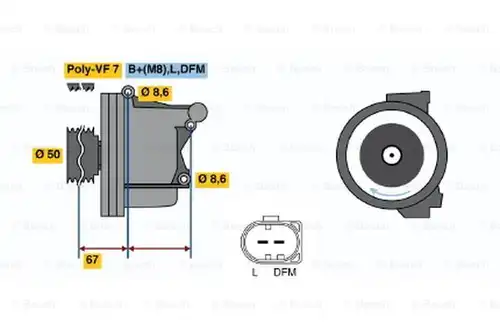 генератор BOSCH 0 122 0AA 1P0