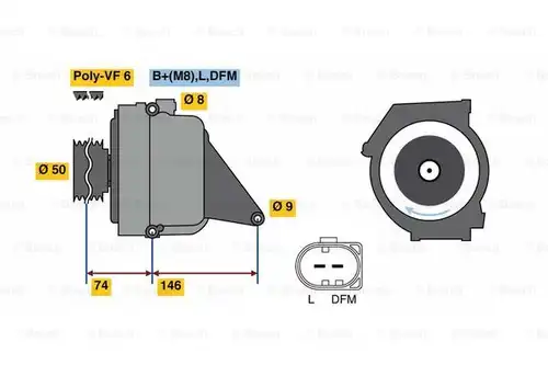 генератор BOSCH 0 122 0AA 3R0