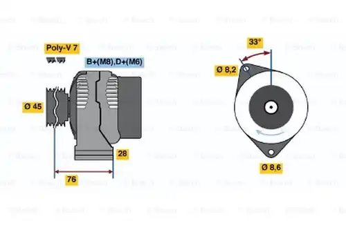 генератор BOSCH 0 123 214 002