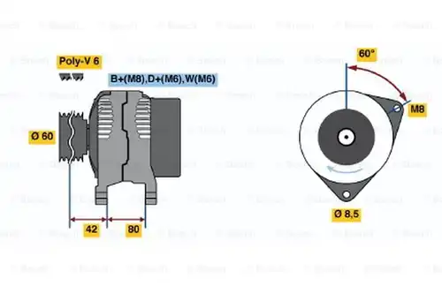 генератор BOSCH 0 123 310 014