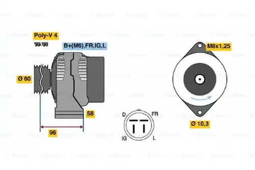 генератор BOSCH 0 123 315 020