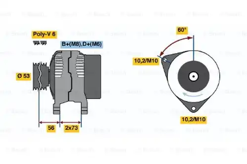 генератор BOSCH 0 123 320 012