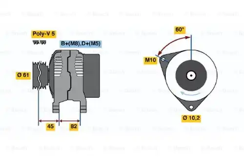 генератор BOSCH 0 123 320 016