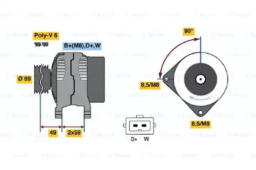 генератор BOSCH 0 123 320 018