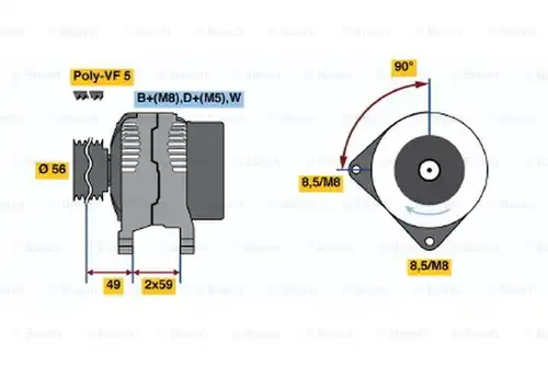 генератор BOSCH 0 123 320 033