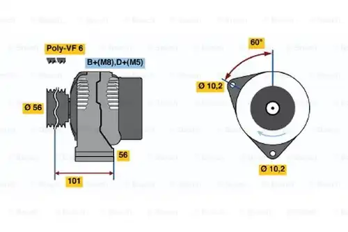 генератор BOSCH 0 123 320 046