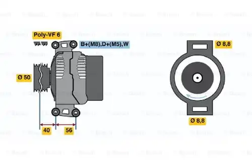 генератор BOSCH 0 123 320 051