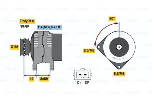 генератор BOSCH 0 123 325 005