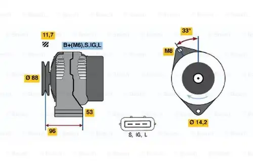 генератор BOSCH 0 123 325 008