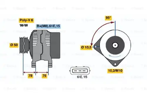 генератор BOSCH 0 123 325 010