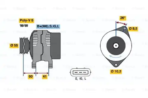 генератор BOSCH 0 123 325 012