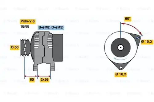 генератор BOSCH 0 123 500 008